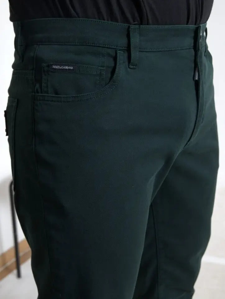Dolce &amp; Gabbana Grüne Skinny-Jeans aus Baumwollstretch für Herren