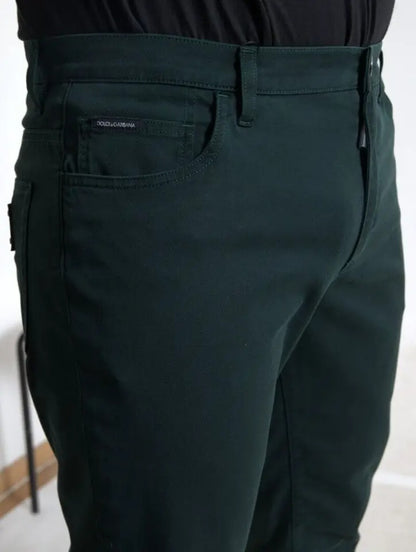 Dolce &amp; Gabbana Grüne Skinny-Jeans aus Baumwollstretch für Herren