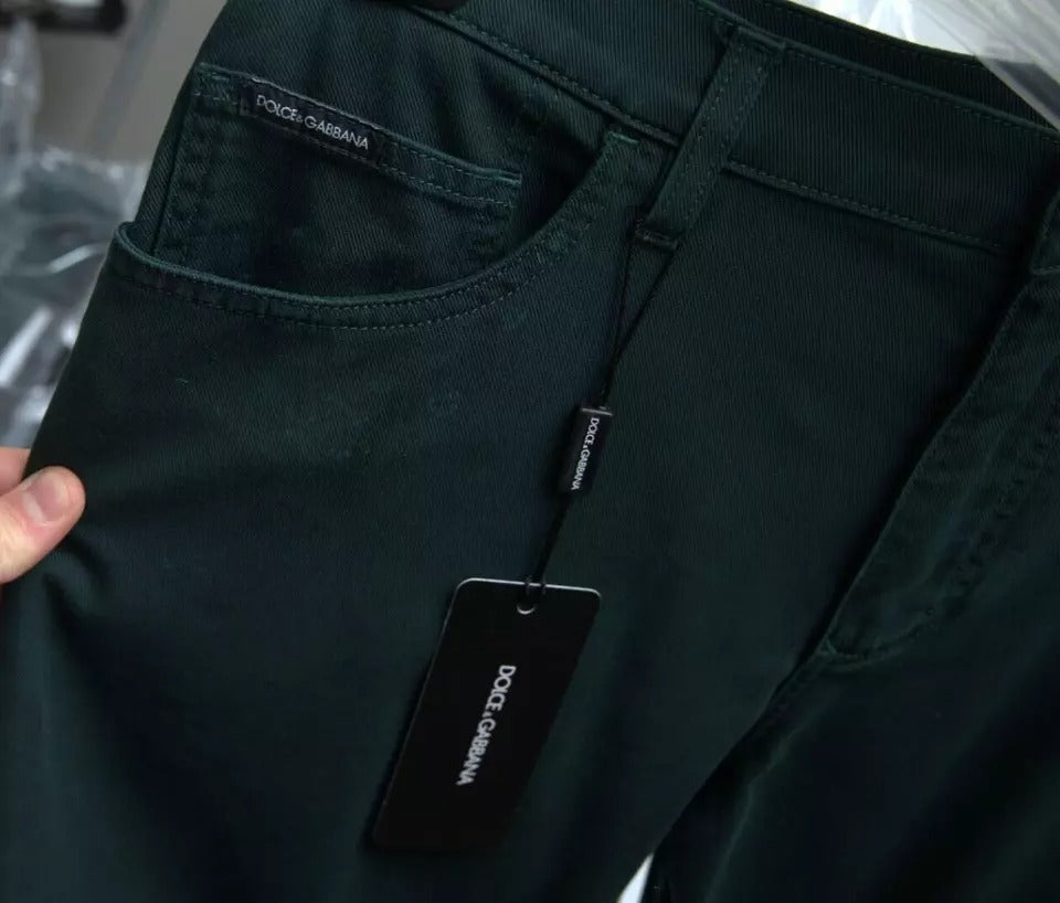 Dolce &amp; Gabbana Grüne Skinny-Jeans aus Baumwollstretch für Herren