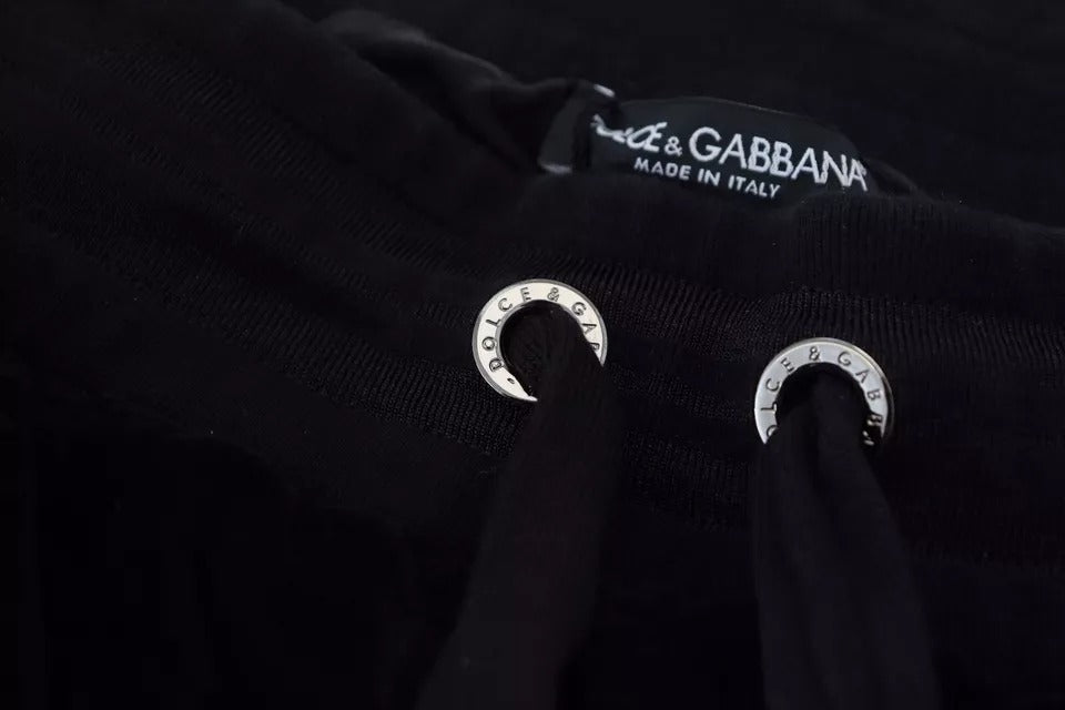 Dolce &amp; Gabbana – Schwarze Skinny-Jogginghose aus Baumwolle
