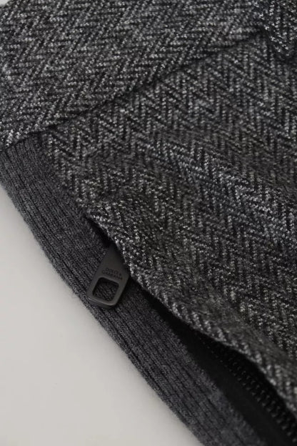 Dolce &amp; Gabbana – Graue Skinny-Hose aus Viskose mit Chevron-Muster