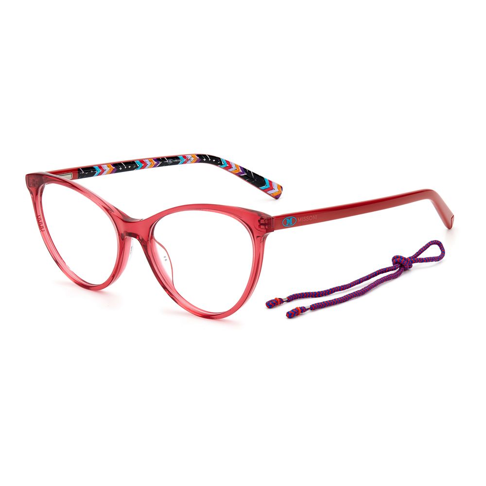 M Missoni Rote Acetat-Brille (Gestell)