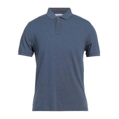 Blaues Poloshirt aus Baumwolle von Alpha Studio