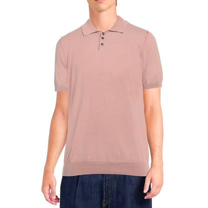 Alpha Studio Poloshirt aus rosa Baumwolle