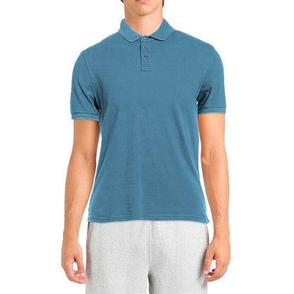 Alpha Studio Hellblaues Poloshirt aus Baumwolle für Herren