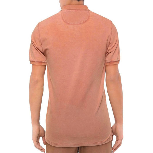 Alpha Studio Poloshirt aus rosa Baumwolle