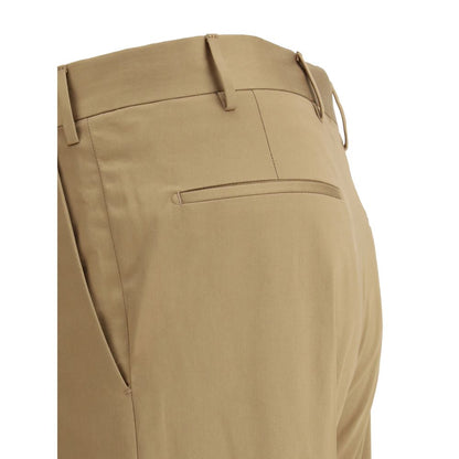 PT Torino Beige Cotton Casual Pants