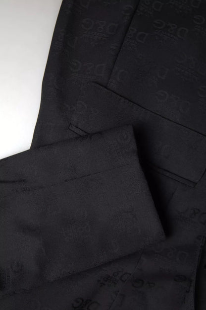 Dolce &amp; Gabbana Schwarzer Langarmmantel Blazerjacke