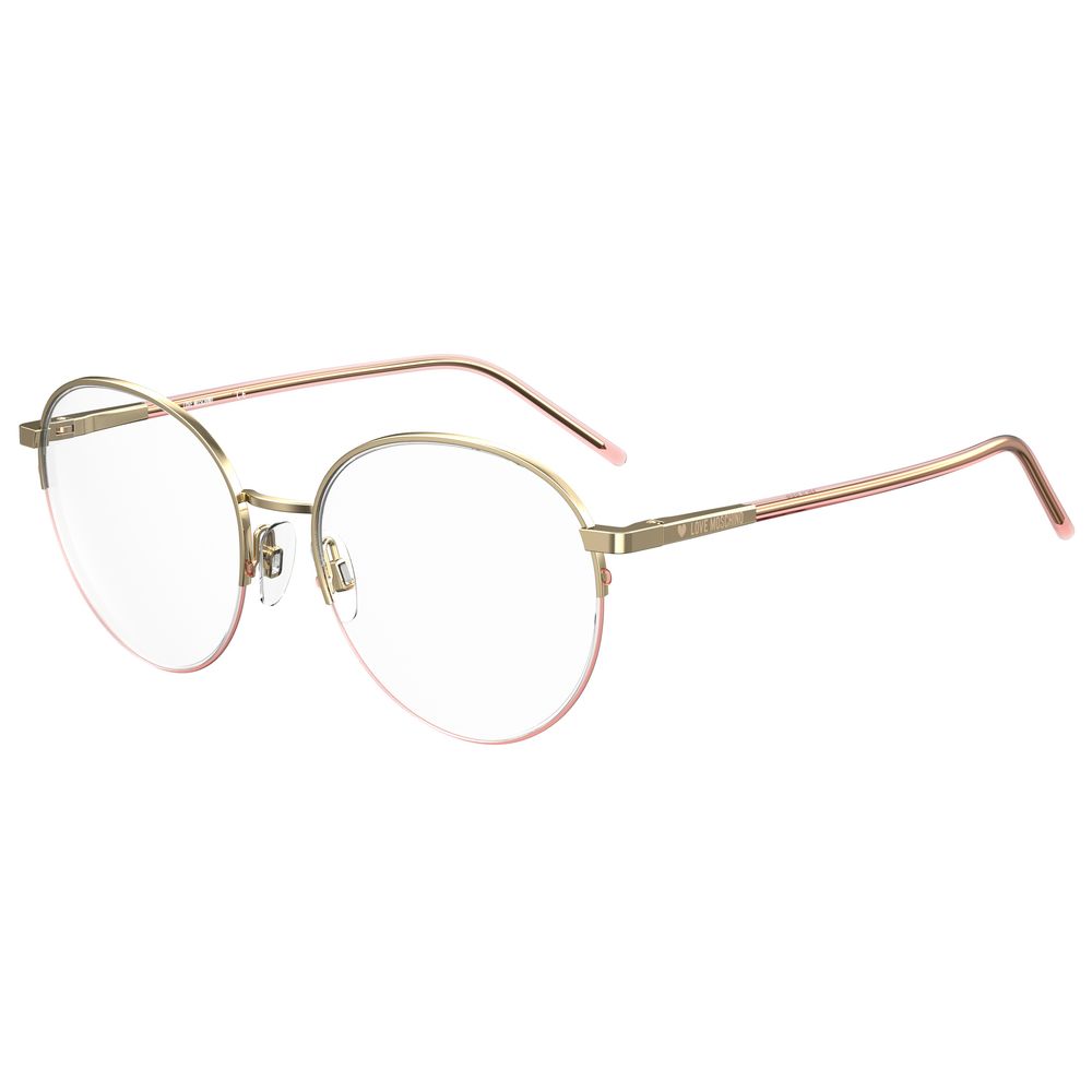 Love Moschino Roségoldfarbene Metallbrille (Gestell)