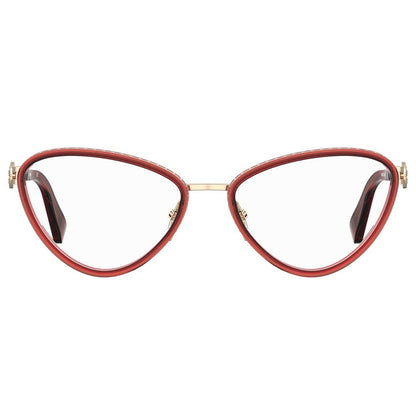 Moschino Burgunderfarbene Metallbrille (Gestell)