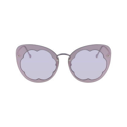 Salvatore Ferragamo – Lilafarbene Sonnenbrille aus Metall