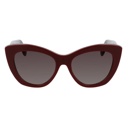 Salvatore Ferragamo – Bordeauxfarbene Acetat-Sonnenbrille