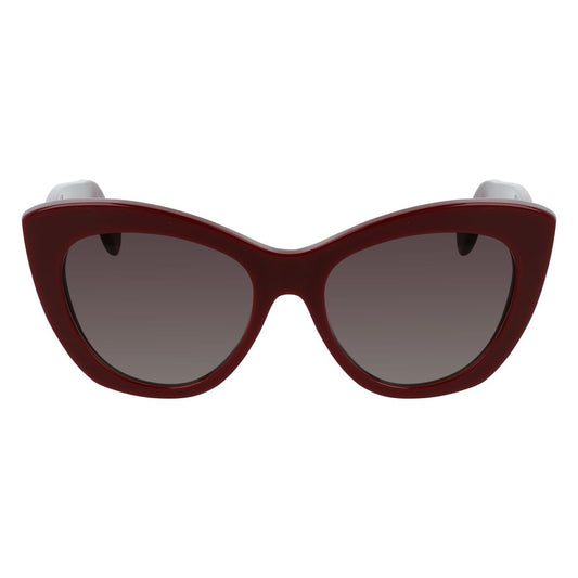 Salvatore Ferragamo – Bordeauxfarbene Acetat-Sonnenbrille