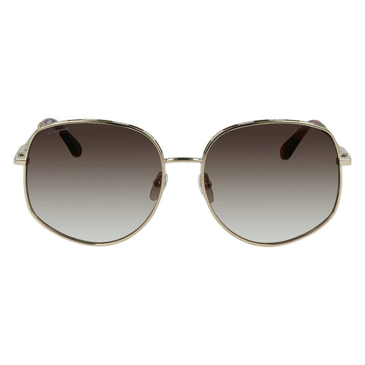Salvatore Ferragamo – Sonnenbrille aus goldenem Metall