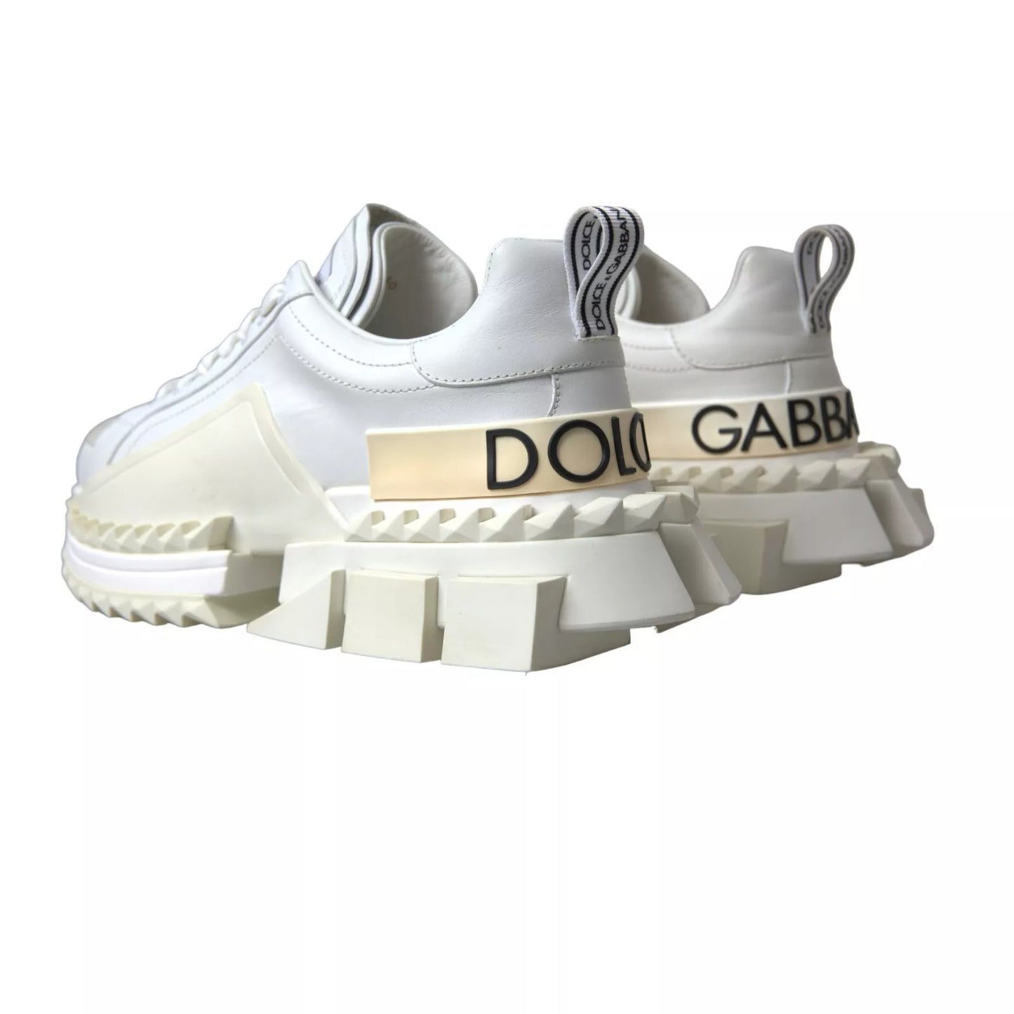 Dolce &amp; Gabbana Super Queen Damen-Sneakers aus weißem Leder