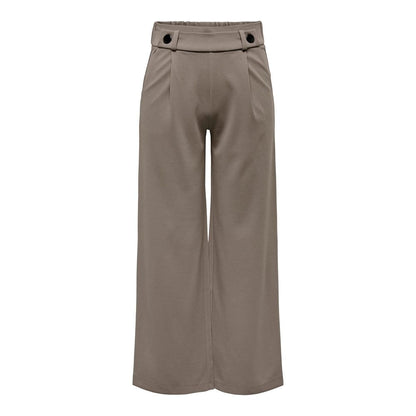 Jacqueline De Yong Brown Polyester Casual Pants