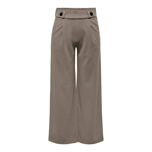 Jacqueline De Yong Brown Polyester Casual Pants