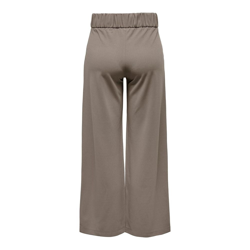 Jacqueline De Yong Brown Polyester Casual Pants