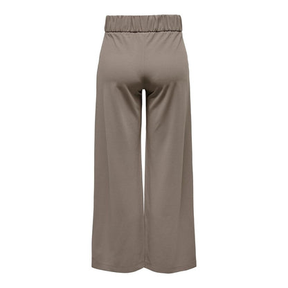Jacqueline De Yong Brown Polyester Casual Pants