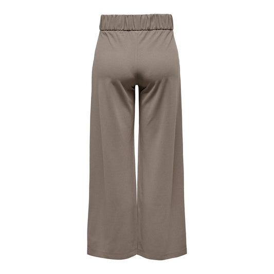 Jacqueline De Yong Brown Polyester Casual Pants