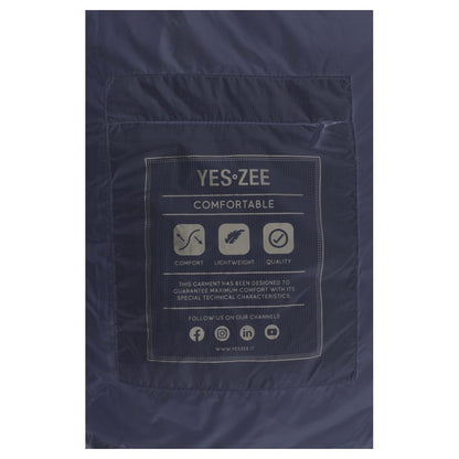 Yes Zee – Ärmellose Jacke aus blauem Nylon