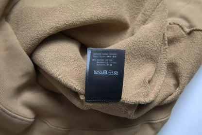 Balenciaga Brauner symbolischer Molton-Bouclette-Kapuzenpullover aus Baumwolle