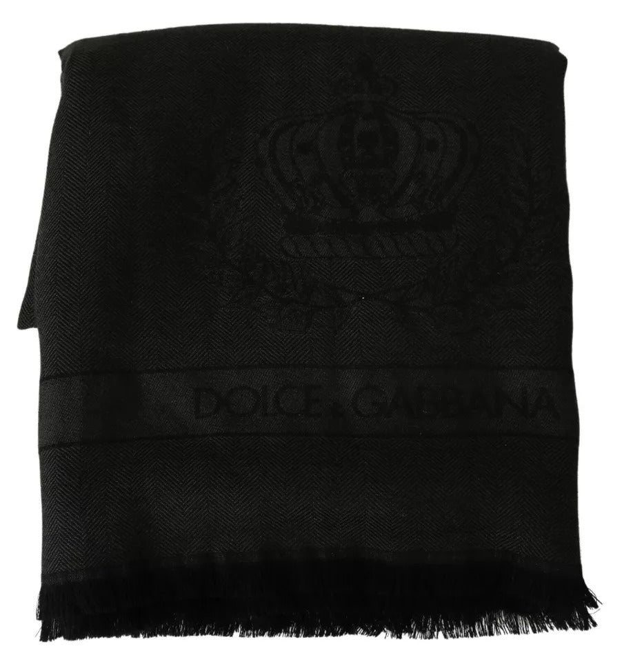 Dolce &amp; Gabbana Grün-brauner Wickelschal aus Kaschmir