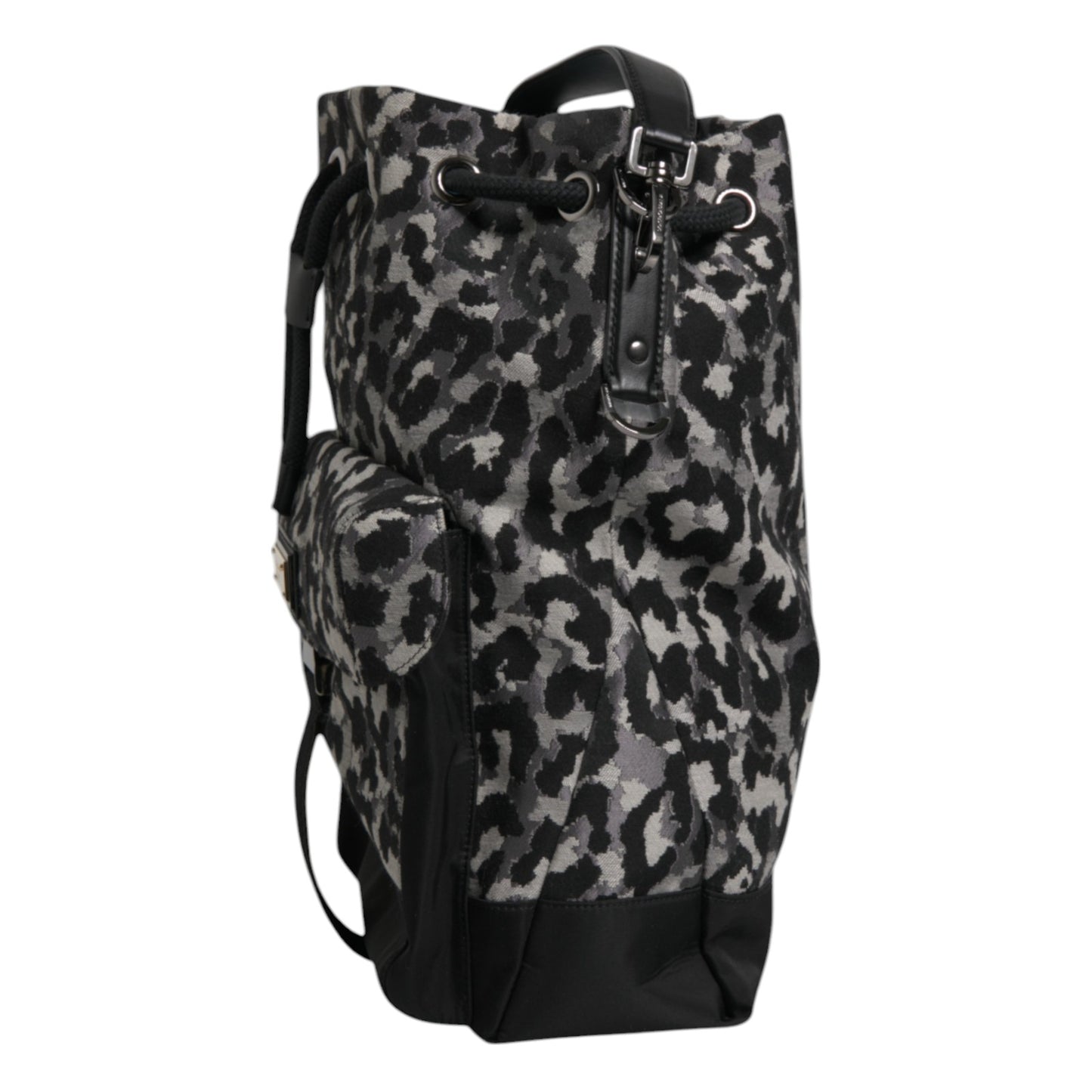 Mehrfarbige Hobo-Umhängetasche aus Jacquard mit Leopardenmuster von Dolce &amp; Gabbana