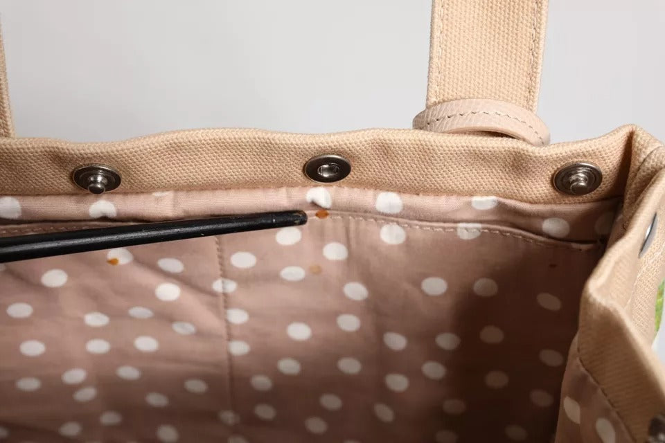 Dolce &amp; Gabbana – TANIA – Tragetasche aus Canvas mit mehrfarbigem Blumenmuster und Henkel