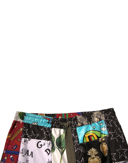 Dolce &amp; Gabbana – Mehrfarbige Cargo-Bermudashorts im Patchwork-Stil