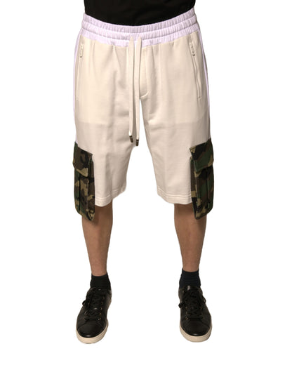 Dolce &amp; Gabbana Beige Baumwolle Herren Casual Cargo Bermuda Shorts