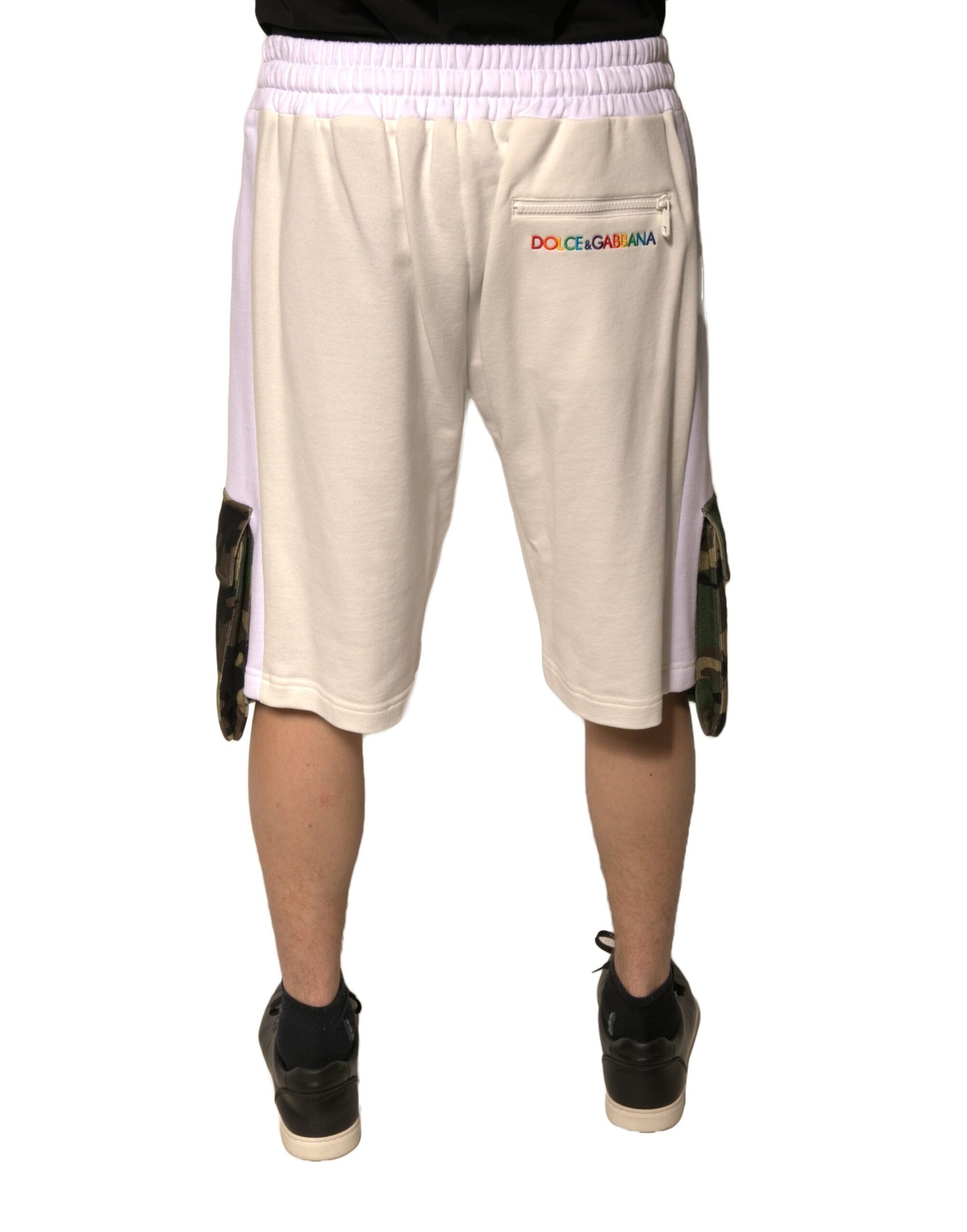Dolce &amp; Gabbana Beige Baumwolle Herren Casual Cargo Bermuda Shorts