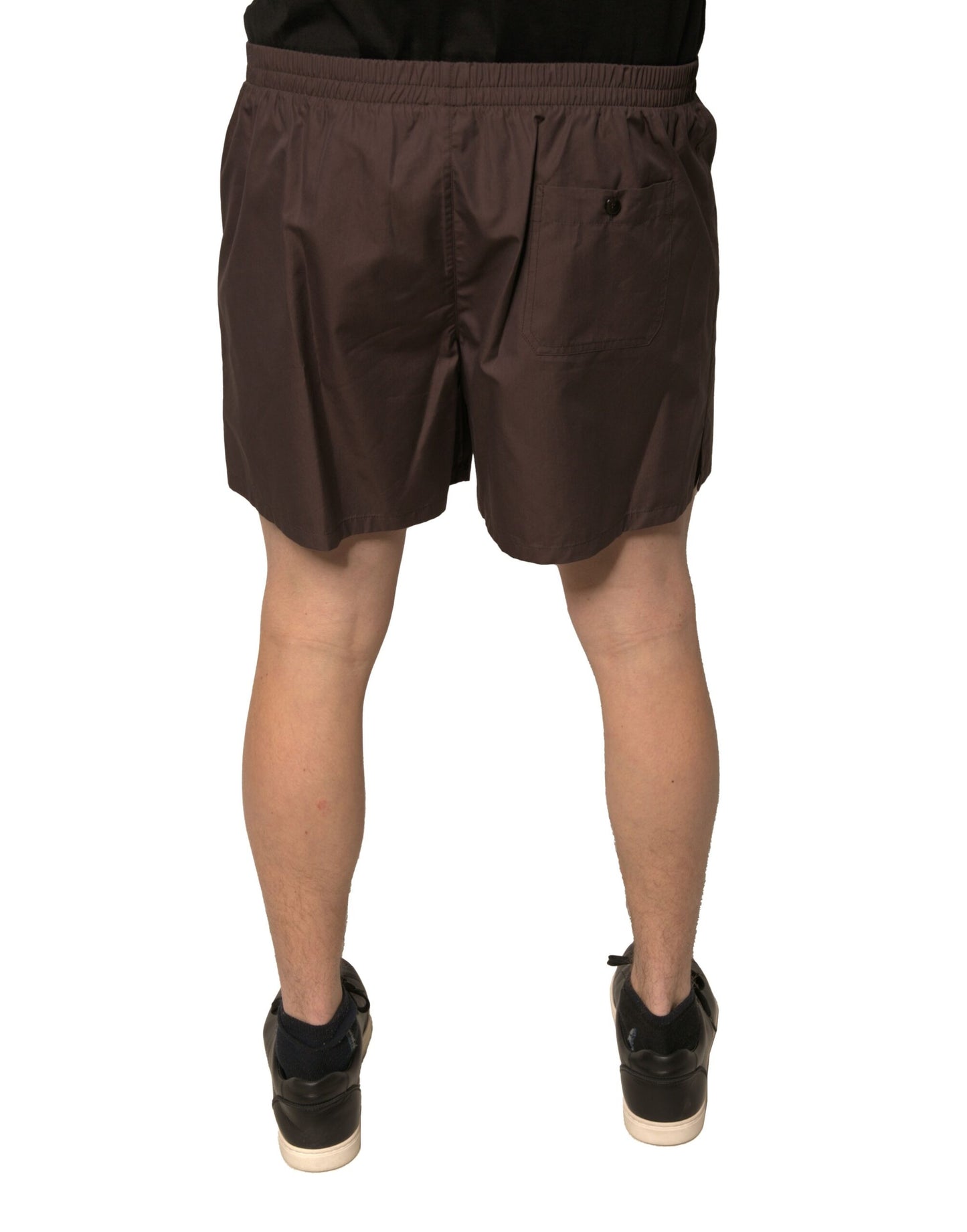 Dolce &amp; Gabbana Herren-Shorts mit mittlerer Taille, braune Baumwollmischung