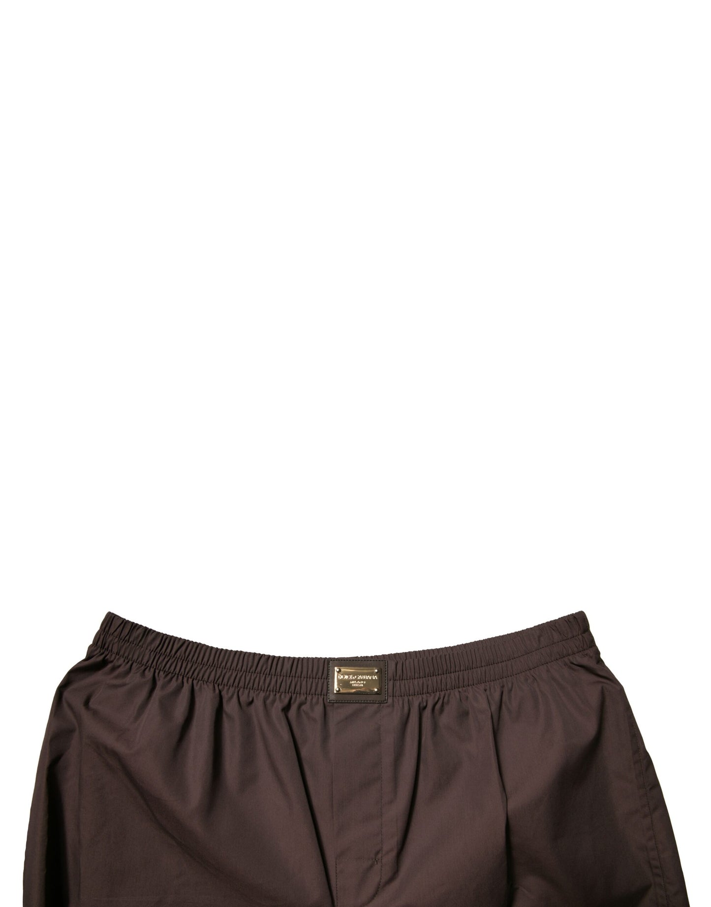 Dolce &amp; Gabbana Herren-Shorts mit mittlerer Taille, braune Baumwollmischung