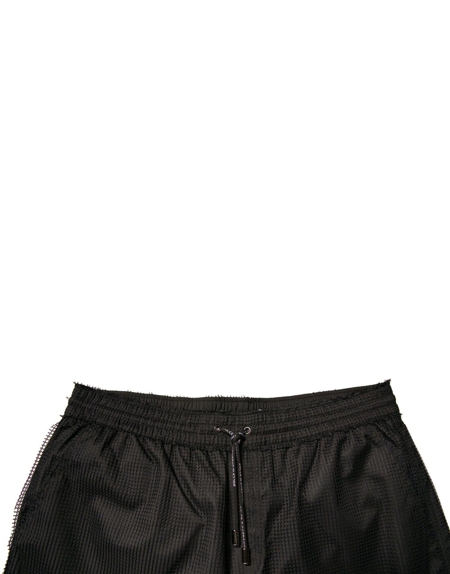 Dolce &amp; Gabbana Schwarze Shorts aus Polyesterjersey mit mittlerer Taille