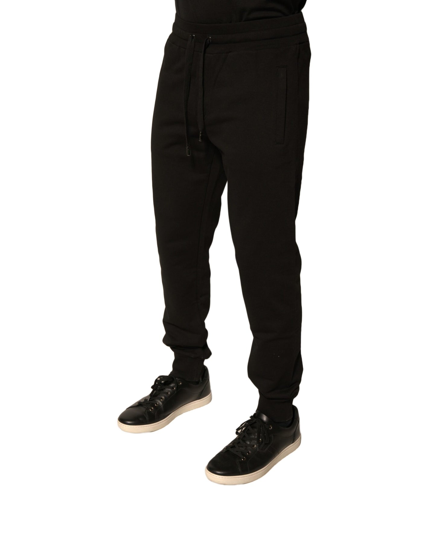 Dolce &amp; Gabbana Schwarze Jogginghose aus Baumwolle für Herren
