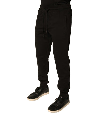Dolce &amp; Gabbana Schwarze Jogginghose aus Baumwolle für Herren