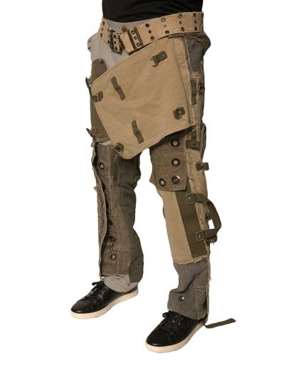 Dolce &amp; Gabbana – Mehrfarbige, rekonstruierte Flight-Cargohose