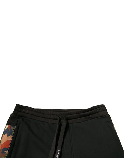 Dolce &amp; Gabbana – Schwarze Jogginghose aus Baumwolle mit Cargo-Muster