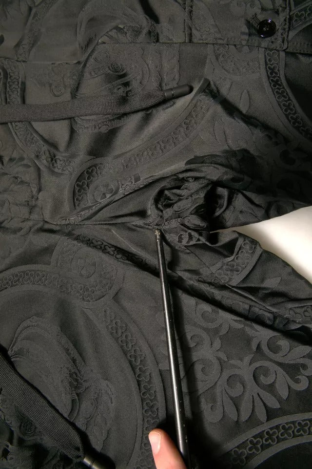 Dolce &amp; Gabbana – Schwarze Jogginghose aus Nylon mit Krone