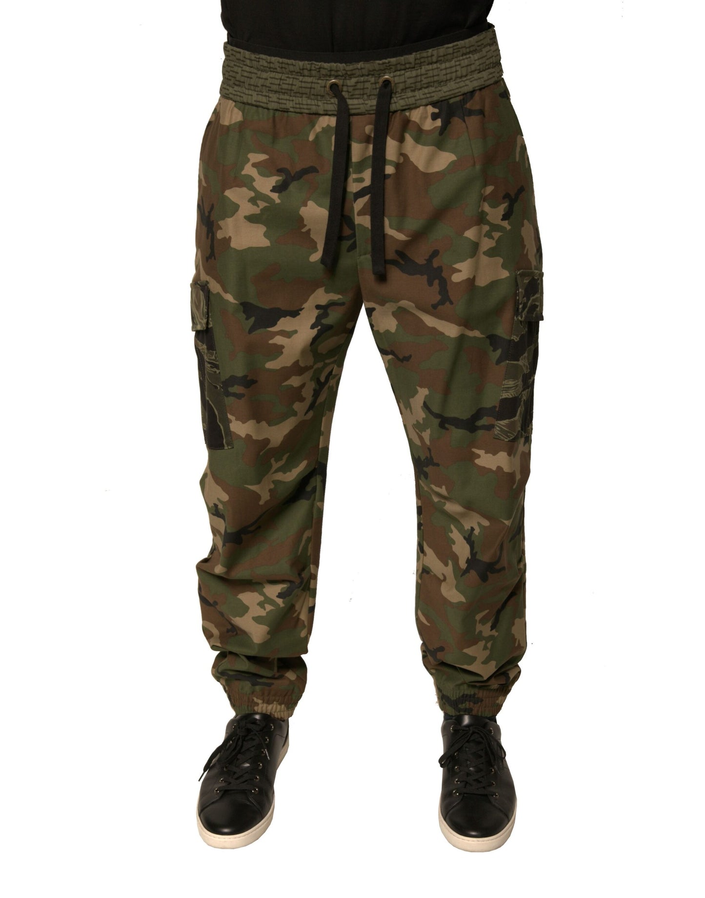 Dolce &amp; Gabbana – Mehrfarbige Cargo-Jogginghose mit Camouflage-Muster
