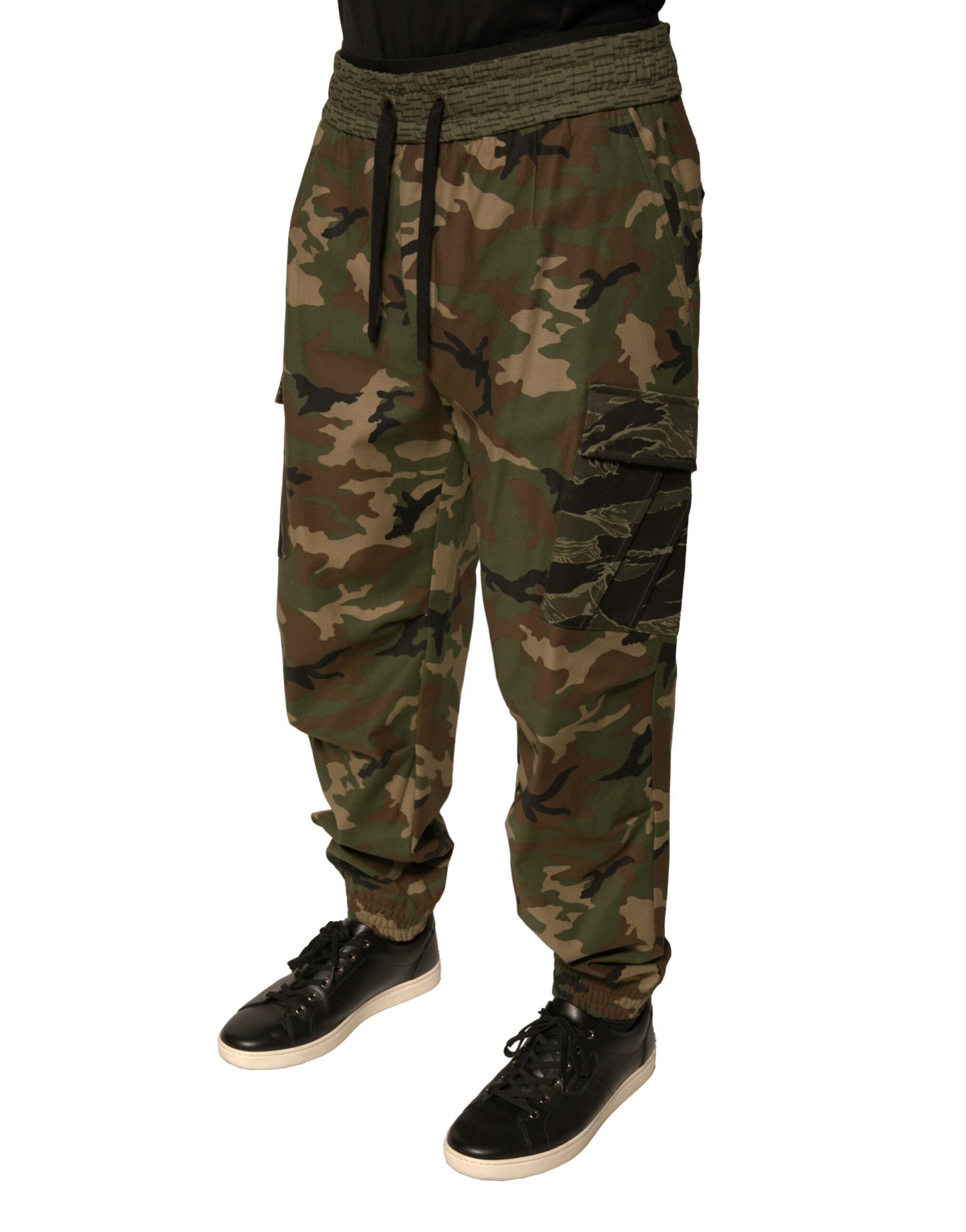 Dolce &amp; Gabbana – Mehrfarbige Cargo-Jogginghose mit Camouflage-Muster