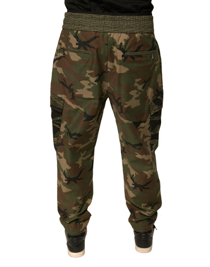 Dolce &amp; Gabbana – Mehrfarbige Cargo-Jogginghose mit Camouflage-Muster