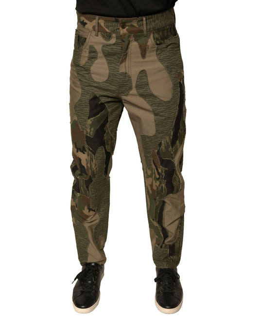 Dolce &amp; Gabbana Mehrfarbige Camouflage-Baumwollhose