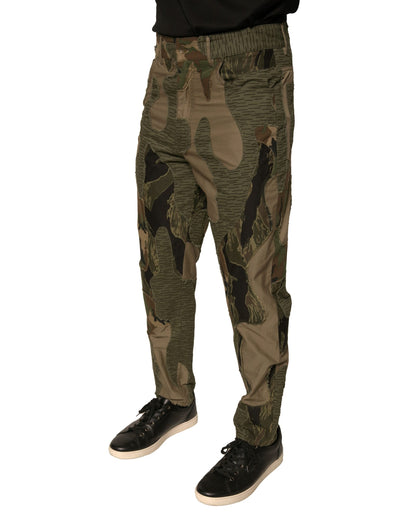 Dolce &amp; Gabbana Mehrfarbige Camouflage-Baumwollhose