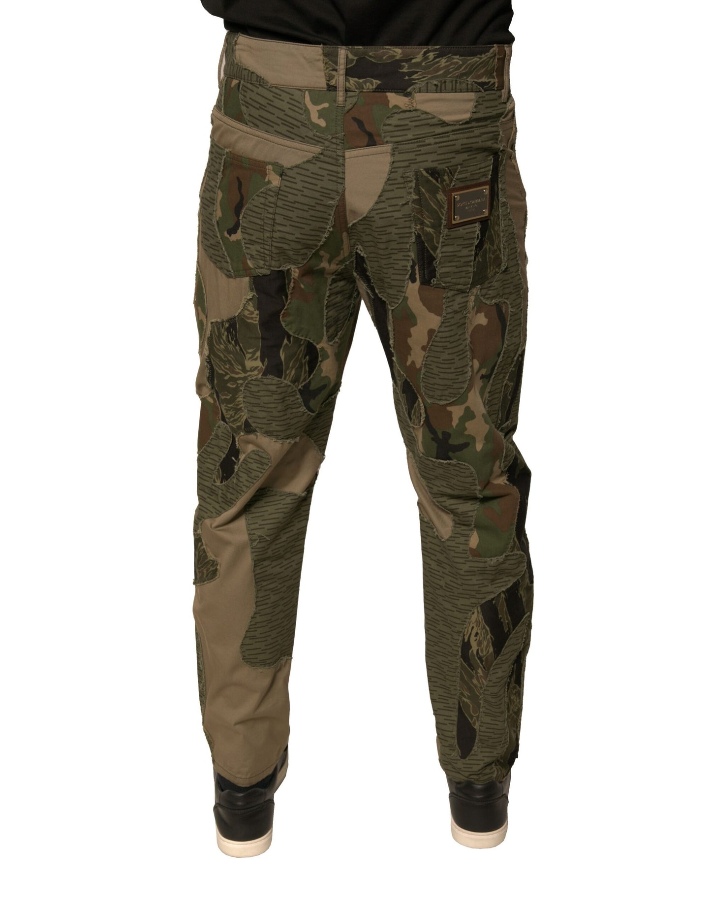Dolce &amp; Gabbana Mehrfarbige Camouflage-Baumwollhose