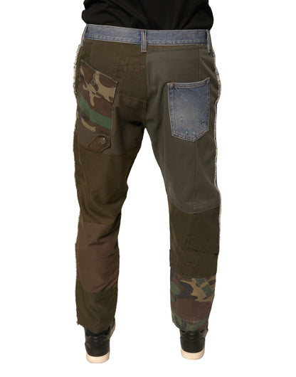 Dolce &amp; Gabbana – Blaue, zerfetzte, gerade geschnittene Jeans