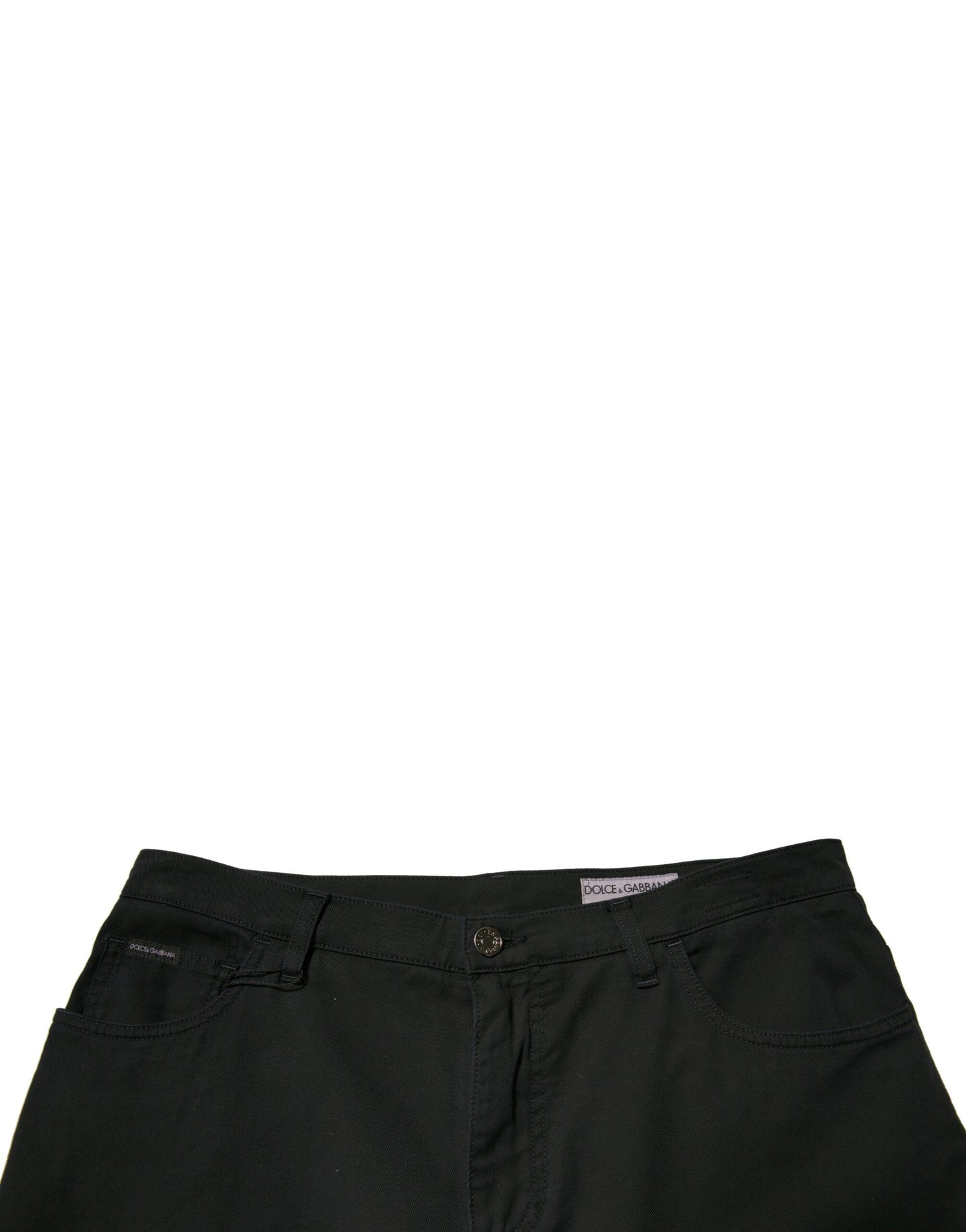 Dolce &amp; Gabbana – Schwarze Skinny-Jeans aus Baumwollstretch mit Logo