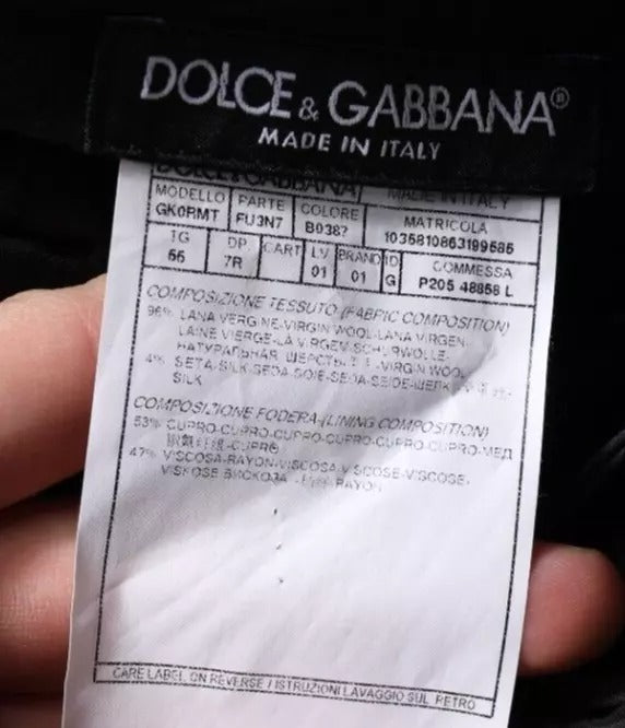 Dolce &amp; Gabbana – Dunkelblaue, schmal zulaufende Anzughose