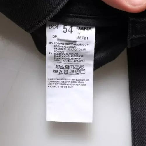 Dolce &amp; Gabbana – Schwarze Skinny-Jeans aus Baumwollstretch mit Logo